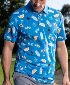 Penguin Golf Cocktail Print Shirt