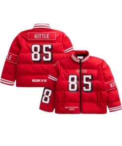 San Francisco 49ers George Kittle Scarlet Puffer Jacket
