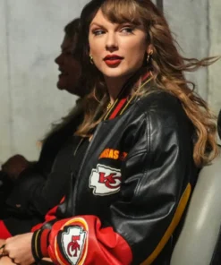 Taylor Swift Chiefs Leather Bomber Jacket