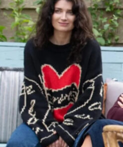 Bad Sisters S02 Eve Hewson Love Black Heart Sweater