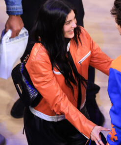 Knicks Kylie Jenner Orange Jacket