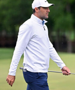 The CJ Cup 2025 Scottie Scheffler White Half Zip Sweatshirt
