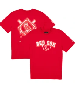 Boston Red Sox OVO x New Era Red Graffiti T-Shirt