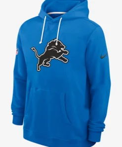 Detroit Lions Initial Home Sideline Blue Hoodie