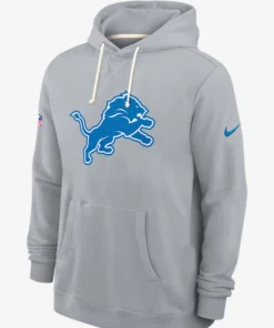 Detroit Lions Initial Home Sideline Grey Hoodie
