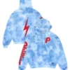 Philadelphia Phillies Aviator Nation x MLB Light Blue Tie-Dye Hoodie
