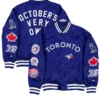 Toronto Blue Jays OVO x New Era Royal Full-Snap Twill Jacket