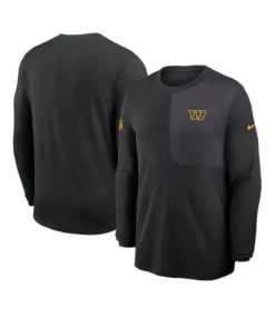 Black Washington Commanders Sideline Coach UV Dri-FIT Long Sleeve Shirt