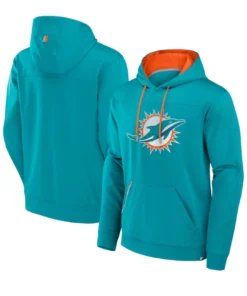 Miami Dolphins Fanatics Aqua Defender Pullover Hoodie