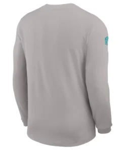 Miami Dolphins Grey Sideline Coach UV Dri-FIT Long Sleeve Shirt