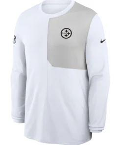 Pittsburgh Steelers 2025 Sideline Coach UV Long Sleeve White T-Shirt