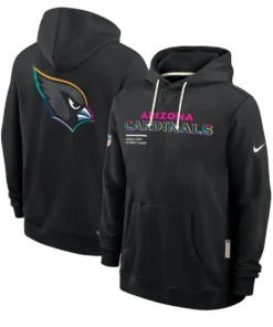 Arizona Cardinals Black 2025 Crucial Catch Sideline Hoodie