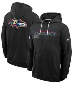 Baltimore Ravens Black 2025 Crucial Catch Sideline Hoodie