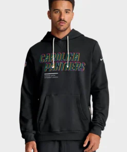 Carolina Panthers 2025 Black Crucial Catch Sideline Hoodie