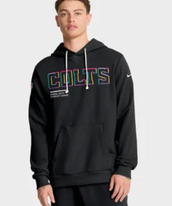 Indianapolis Colts 2025 Crucial Catch Sideline Black Hoodie
