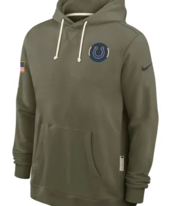 Indianapolis Colts Olive 2025 Salute To Service Hoodie