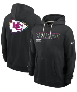 Kansas City Chiefs Black 2025 Crucial Catch Sideline Hoodie