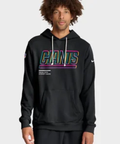 New York Giants 2025 Black Crucial Catch Sideline Hoodie
