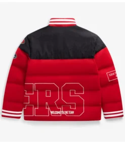 San Francisco 49ers Off Season x NFL Scarlet Team Puffer Zipper Jacket