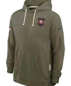 San Francisco 49ers Olive 2025 Salute To Service Hoodie