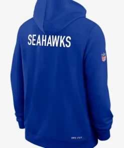 Seattle Seahawks Initial Home Sideline Dri-FIT Pullover Hoodie