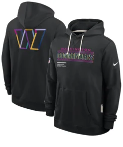 Washington Commanders Black 2025 Crucial Catch Sideline Hoodie