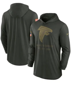 Atlanta Falcons 2025 Salute To Service Hooded Pullover