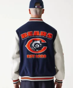 Chicago Bears NFL Navy Varsity Bomber Jacket