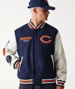 Chicago Bears NFL Navy Varsity Jacket