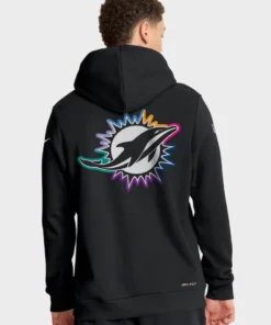 Mike McDaniel Miami Dolphins Black 2025 Crucial Catch Hoodie