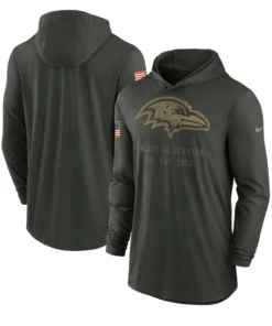 Baltimore Ravens 2025 Salute To Service Hooded Pullover