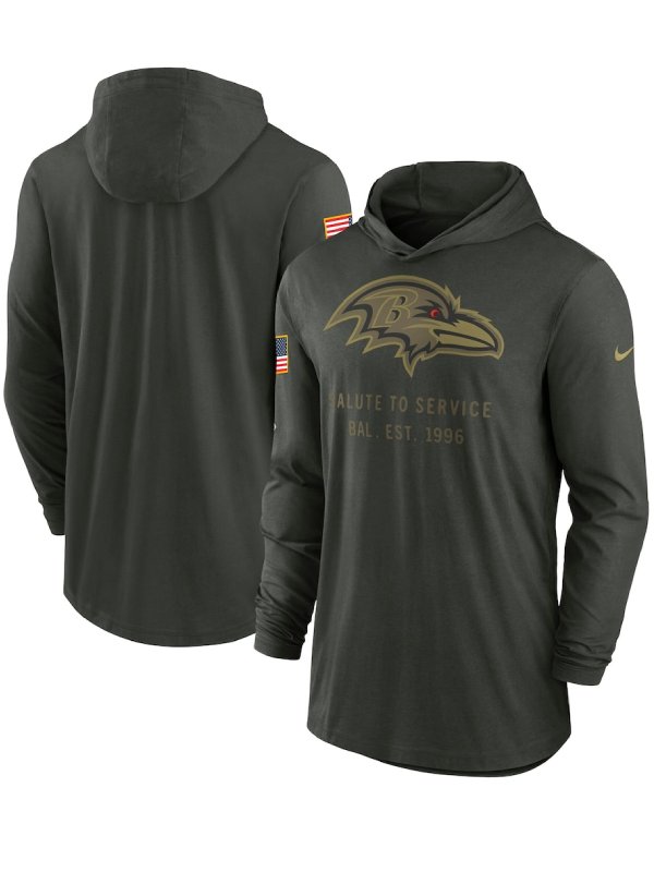 Baltimore Ravens 2025 Salute To Service Hooded Pullover