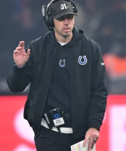 Indianapolis Colts Shane Steichen Black Bomber Jacket