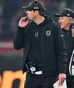 Indianapolis Colts Shane Steichen Bomber Black Jacket