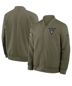 Las Vegas Raiders 2025 Salute To Service Bomber Jacket