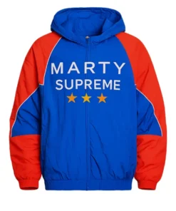 Marty Supreme Blue And Red Jacket