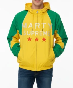 Marty Supreme Green And Yellow Jacket