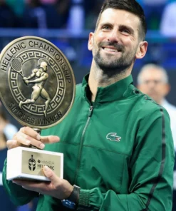 Novak Djokovic Hellenic Championship Green Jacket