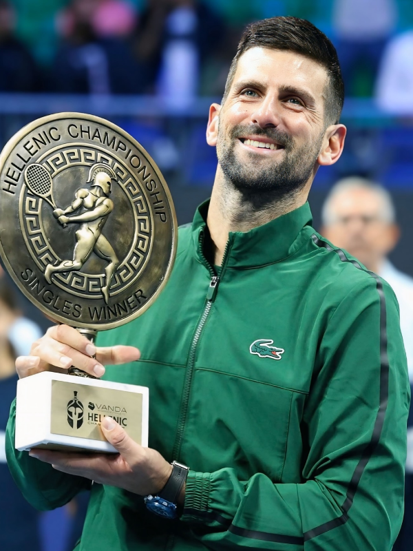 Novak Djokovic Hellenic Championship Green Jacket