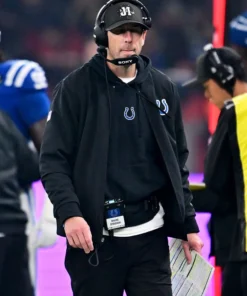 Shane Steichen Indianapolis Colts Black Bomber Jacket