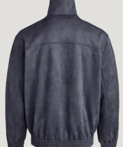 Tang Chinese New Year Grey 2025 Suede Leather Jacket