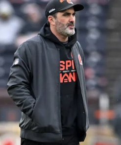 Cleveland Browns Kevin Stefanski Grey Jacket