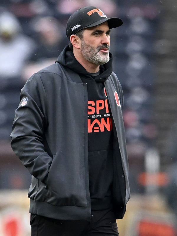 Cleveland Browns Kevin Stefanski Grey Jacket