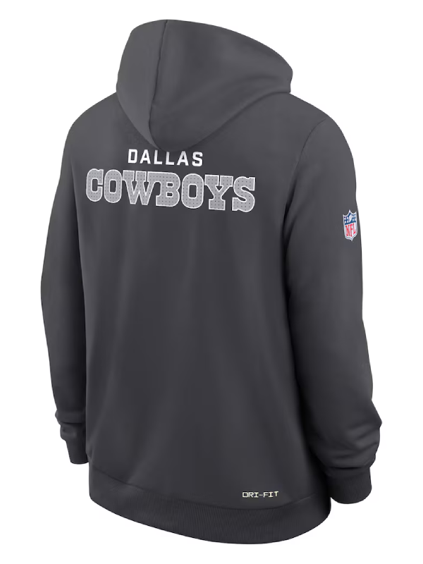 Dallas Cowboys Sideline Standard Issue Initial Home Grey Hoodie