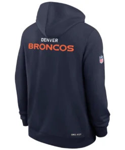 Denver Broncos Navy Sideline Standard Issue Hoodie