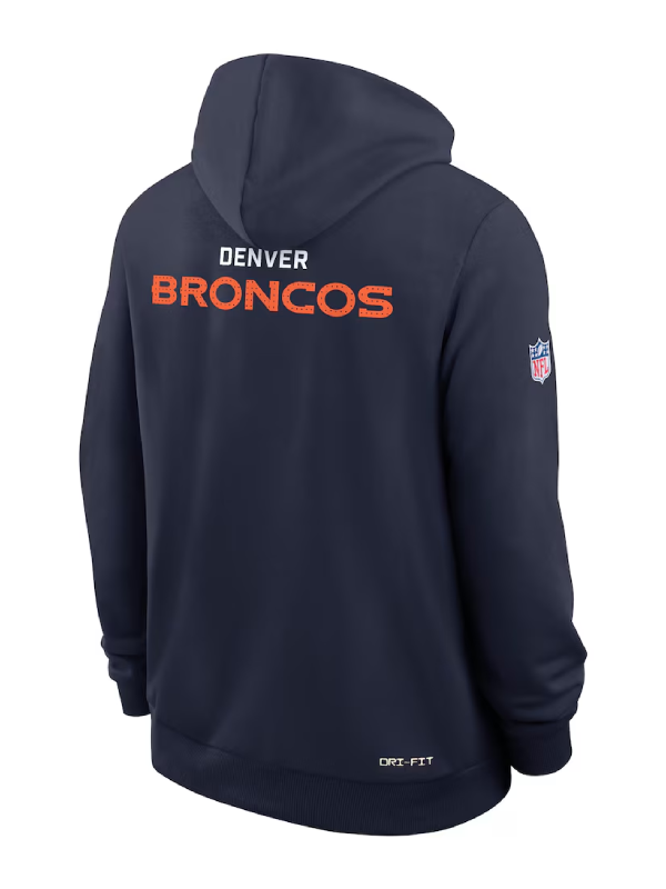 Denver Broncos Navy Sideline Standard Issue Hoodie