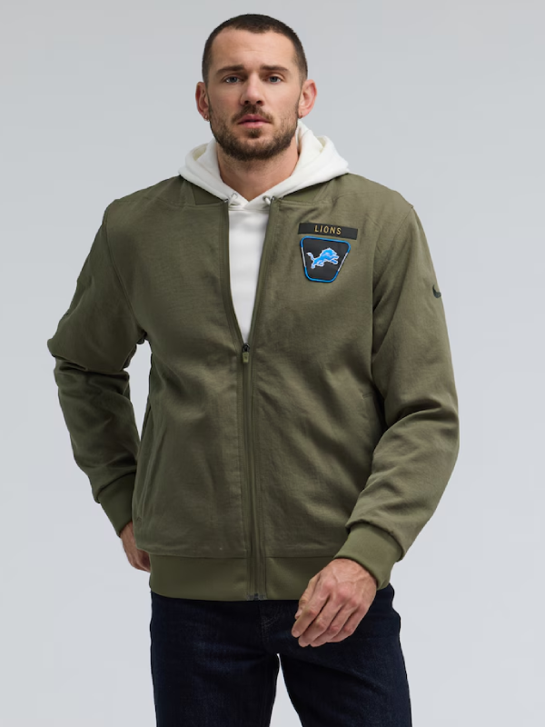 Detroit Lions 2025 Salute To Service Bomber Jacket