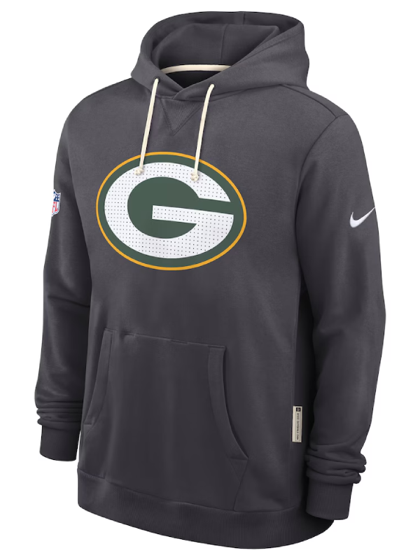 Green Bay Packers Sideline Standard Issue Grey Hoodie
