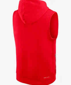 Kansas City Chiefs Sideline Sleeveless Red Hoodie