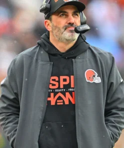 Kevin Stefanski Cleveland Browns Grey Bomber Jacket